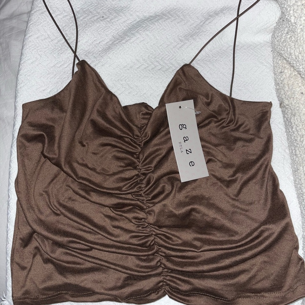 Brown Crop Top